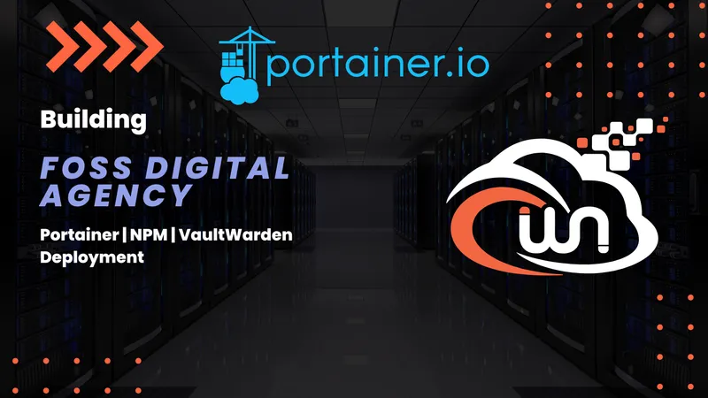 Portainer Nginx Proxy Manager Vaultwarden self-hosted Docker stack diagram for managed cloud hosting
